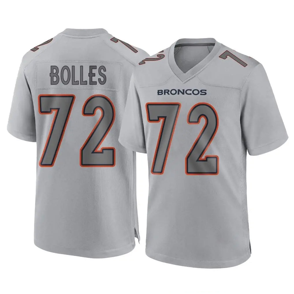 Punc D.Broncos #72 Garett Bolles Player Gray Atmosphere Fashion Limited Game Stitched Jerseys