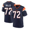 Punc D.Broncos #72 Garett Bolles Player Navy Home Game Stitched Jerseys