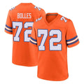Punc D.Broncos #72 Garett Bolles Player Orange Alternate Collection Throwback Game Stitched Jerseys