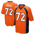 Punc D.Broncos #72 Garett Bolles Player Orange Color Home Game Stitched Jerseys