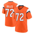 Punc D.Broncos #72 Garett Bolles Player Orange Home Game Stitched Jerseys