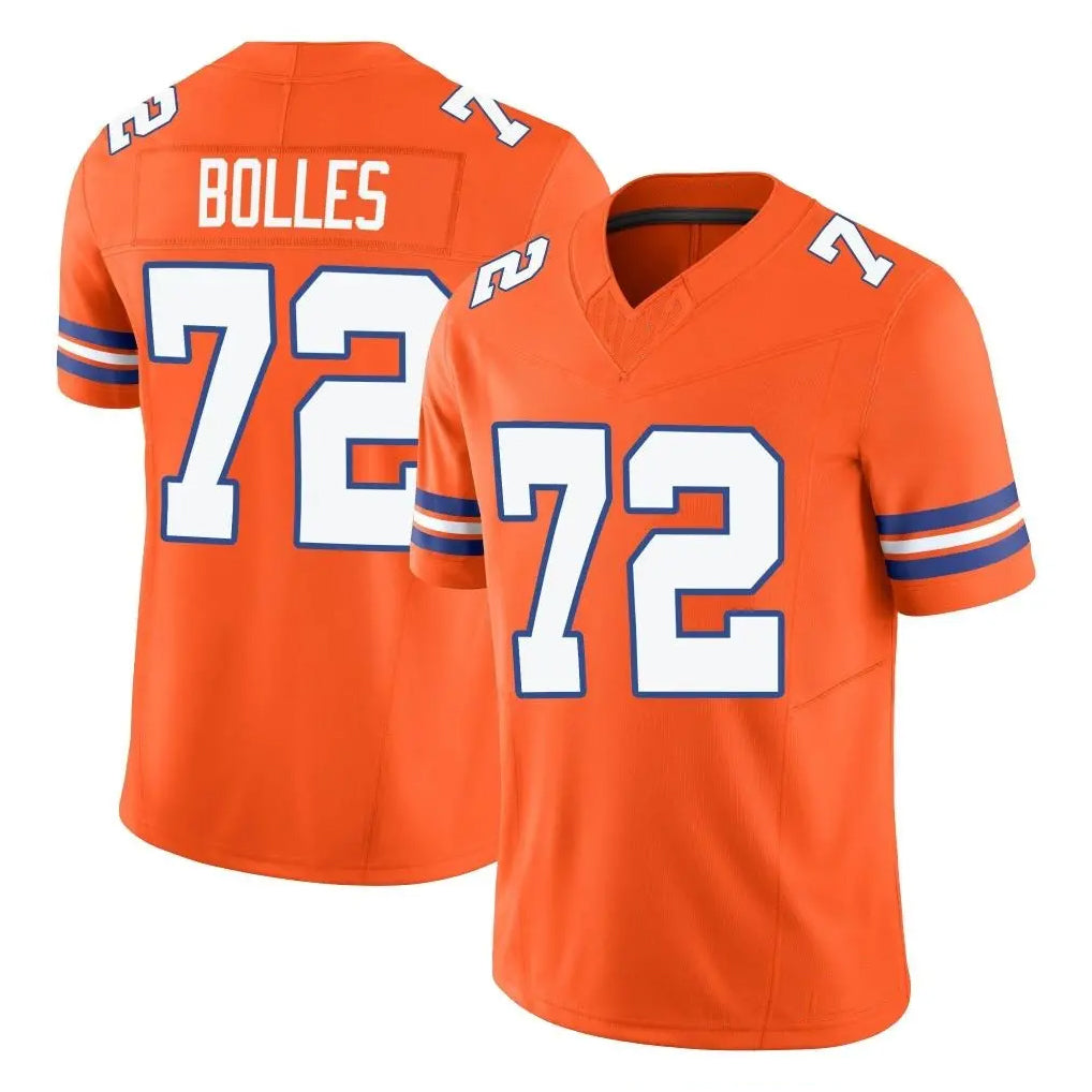 Punc D.Broncos #72 Garett Bolles Player Orange Limited Alternate Vapor F.U.S.E. Throwback Game Stitched Jerseys