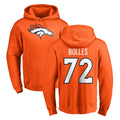 Punc D.Broncos #72 Garett Bolles Player Orange Pullover Hoodie Limited Stitched Jerseys