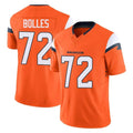 Punc D.Broncos #72 Garett Bolles Player Orange Vapor F.U.S.E. Limited Home Game Stitched Jerseys