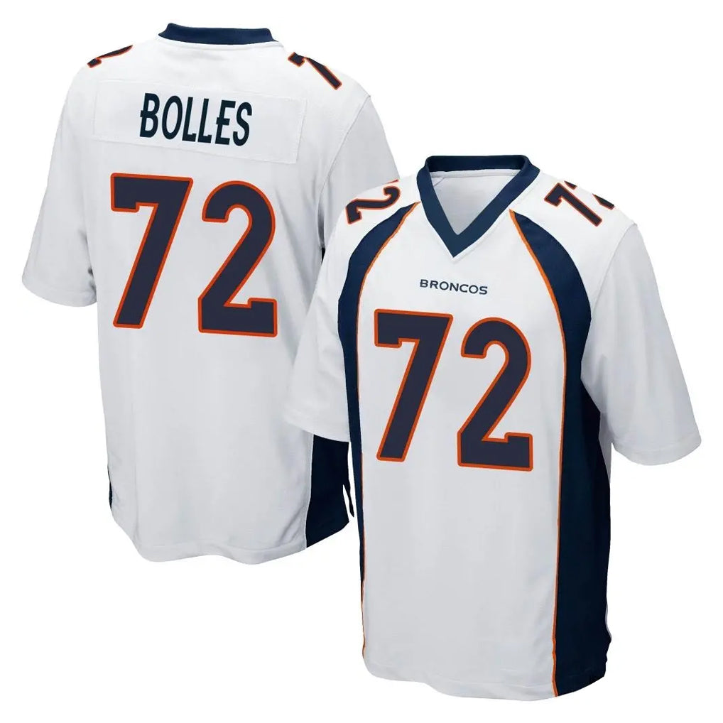 Punc D.Broncos #72 Garett Bolles Player White Game Stitched Jerseys