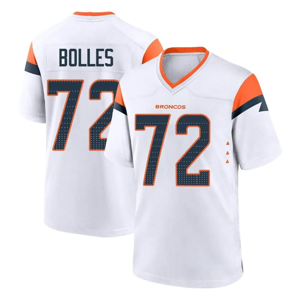 Punc D.Broncos #72 Garett Bolles Player White Home Game Stitched Jerseys
