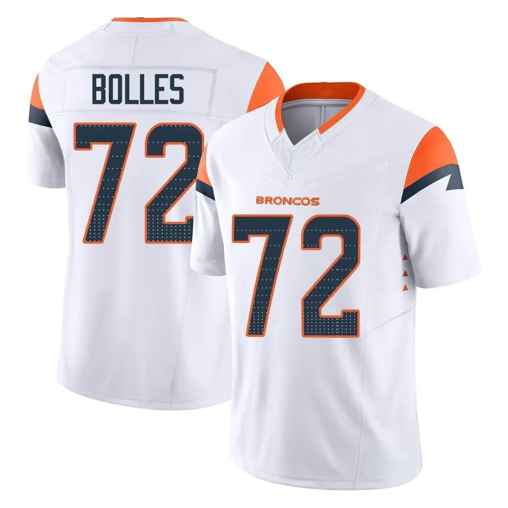 Punc D.Broncos #72 Garett Bolles Player White Limited Vapor F.U.S.E. Home Game Stitched Jerseys