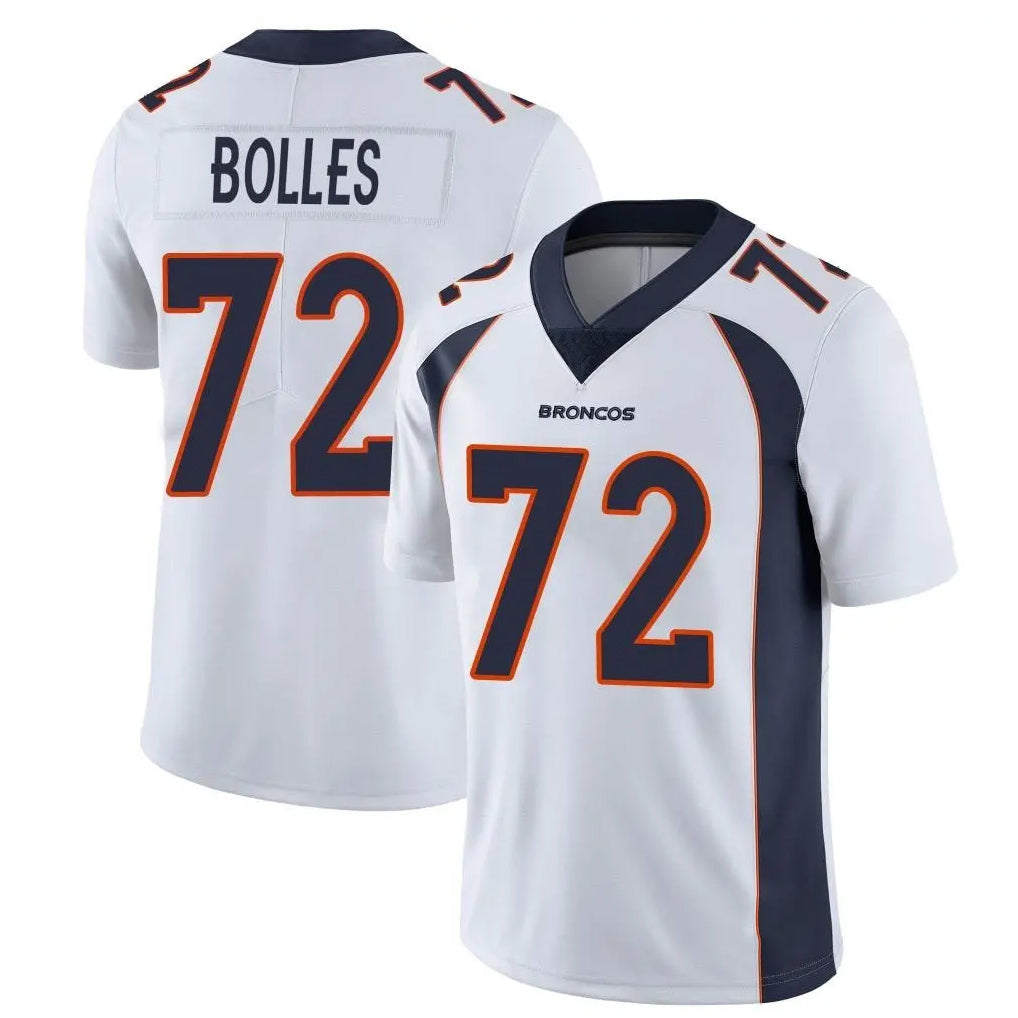 Punc D.Broncos #72 Garett Bolles Player White Vapor Untouchable Limited Home Game Stitched Jerseys