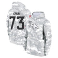 Punc D.Broncos #73 Frank Crum Player Arctic Camo Salute to Service Hoodies Limited Game Stitched Jerseys