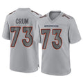 Punc D.Broncos #73 Frank Crum Player Gray Atmosphere Fashion Limited Game Stitched Jerseys