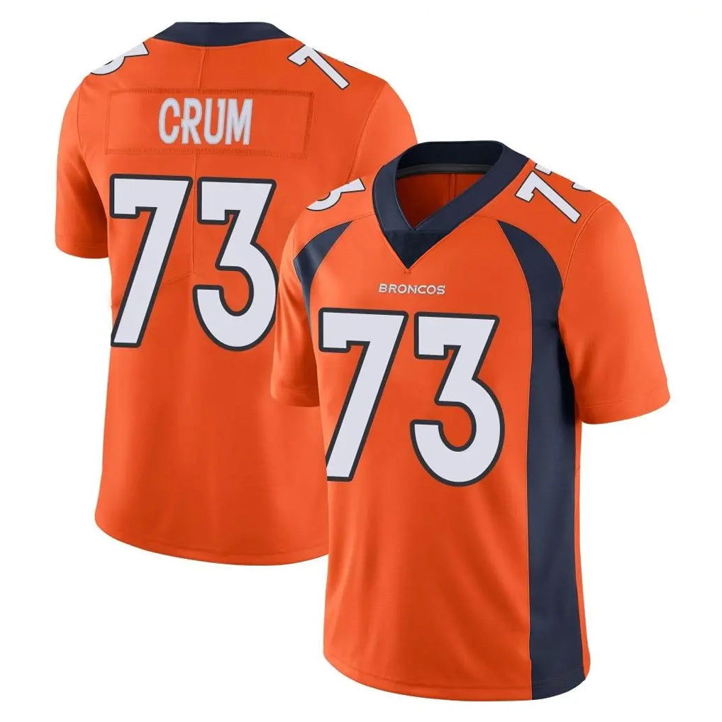 Punc D.Broncos #73 Frank Crum Player Orange Color Vapor Untouchable Limited Game Stitched Jerseys