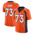 Punc D.Broncos #73 Frank Crum Player Orange Color Vapor Untouchable Limited Game Stitched Jerseys