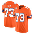 Punc D.Broncos #73 Frank Crum Player Orange Limited Alternate Vapor F.U.S.E. Throwback Game Stitched Jerseys