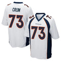 Punc D.Broncos #73 Frank Crum Player White Game Stitched Jerseys