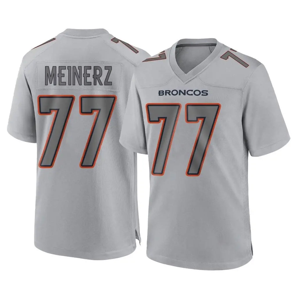 Punc D.Broncos #77 Quinn Meinerz Player Gray Atmosphere Fashion Limited Game Stitched Jerseys