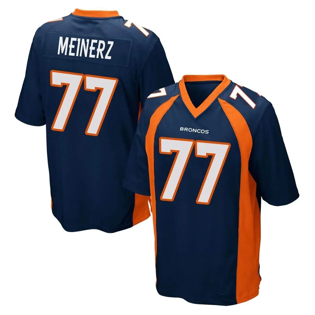 Punc D.Broncos #77 Quinn Meinerz Player Navy Game Stitched Jerseys