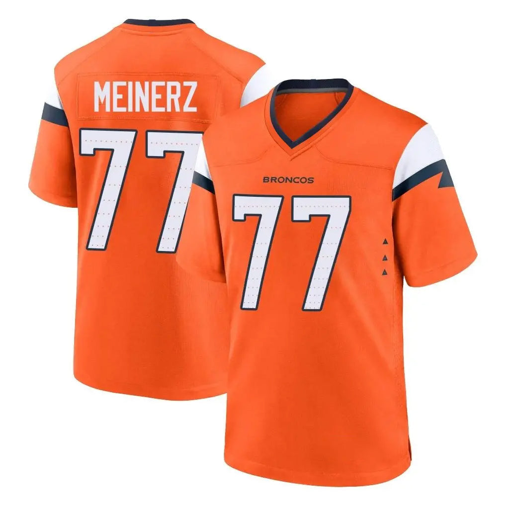 Punc D.Broncos #77 Quinn Meinerz Player Orange Home Game Stitched Jerseys