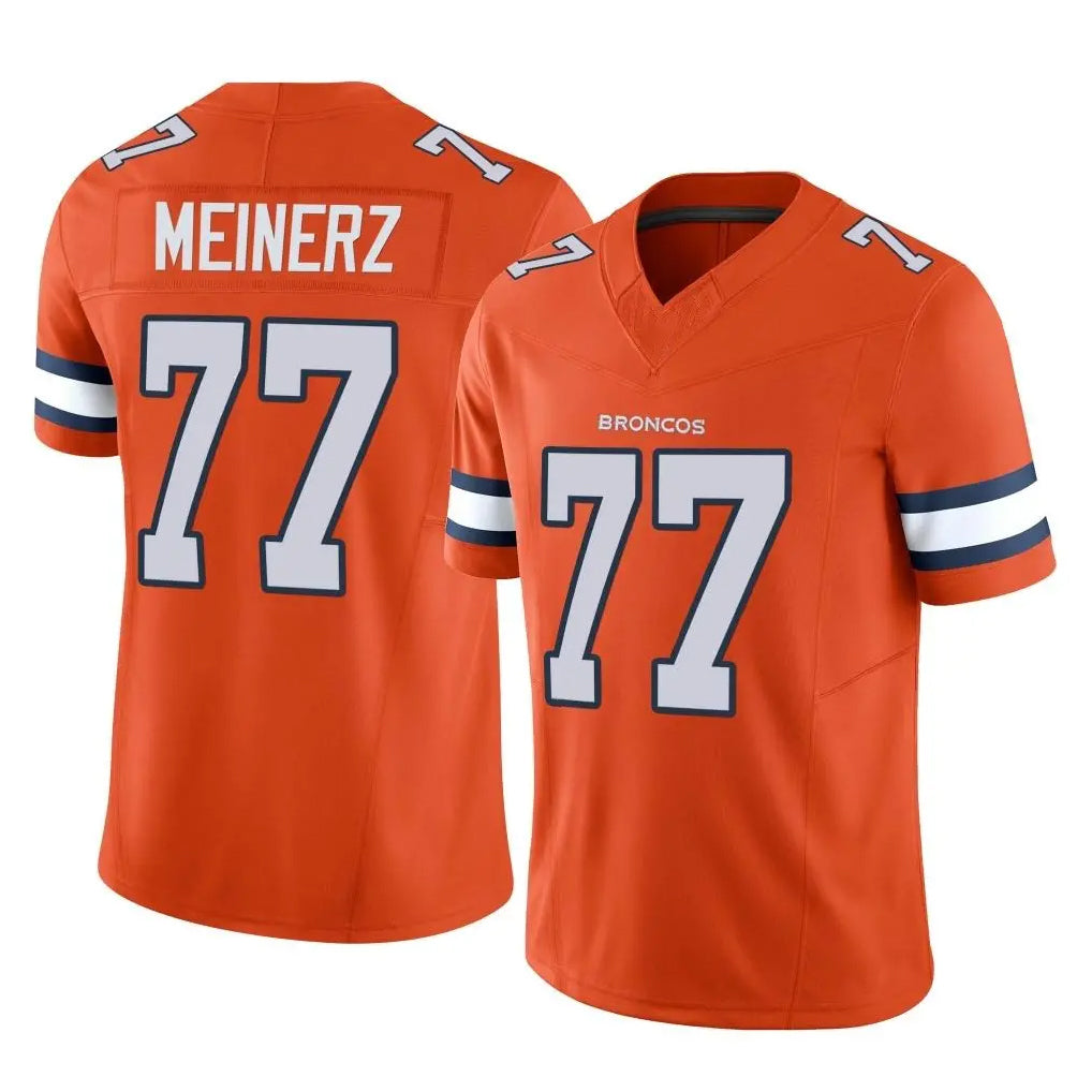 Punc D.Broncos #77 Quinn Meinerz Player Orange Limited Alternate Vapor F.U.S.E. Throwback Game Stitched Jerseys