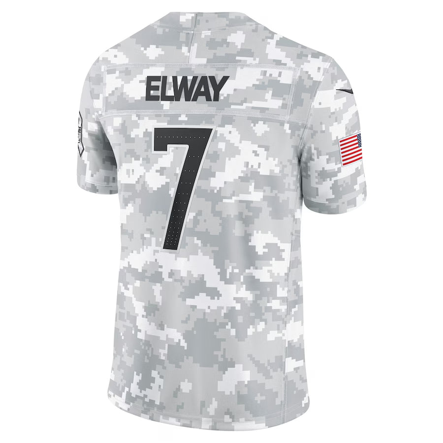 Punc D.Broncos #7 John Elway Player Arctic Camo Salute to Service Limited Stitched Jerseys