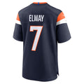 Punc D.Broncos #7 John Elway Player Navy Home Game Stitched Jerseys