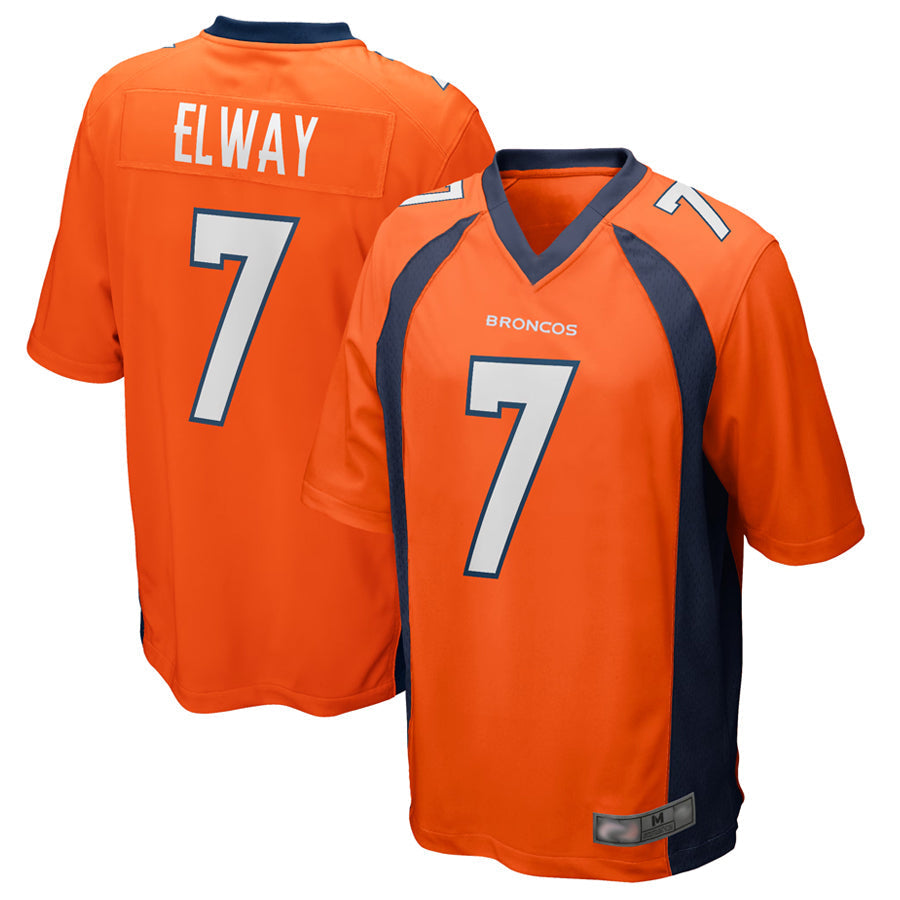 Punc D.Broncos #7 John Elway Player Orange Game Stitched Jerseys