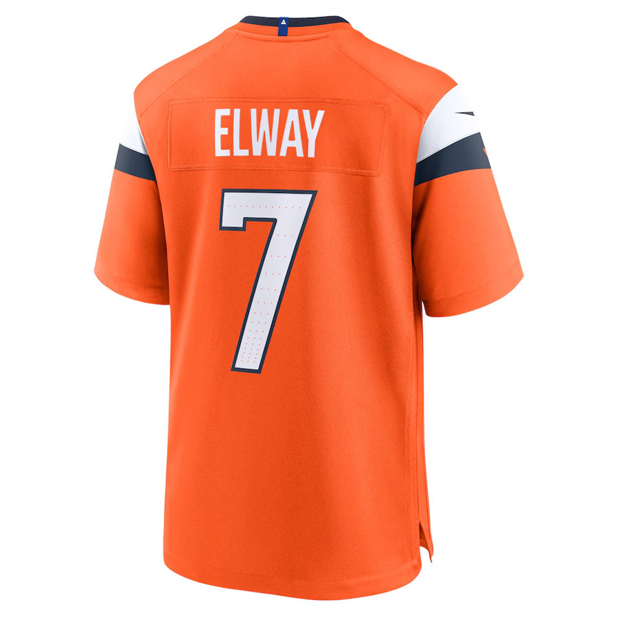 Punc D.Broncos #7 John Elway Player Orange Home Game Stitched Jerseys