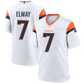 Punc D.Broncos #7 John Elway Player White Home Game Stitched Jerseys
