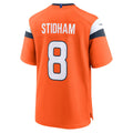 Punc D.Broncos #8 Jarrett Stidham Orange Team Game Stitched Jerseys
