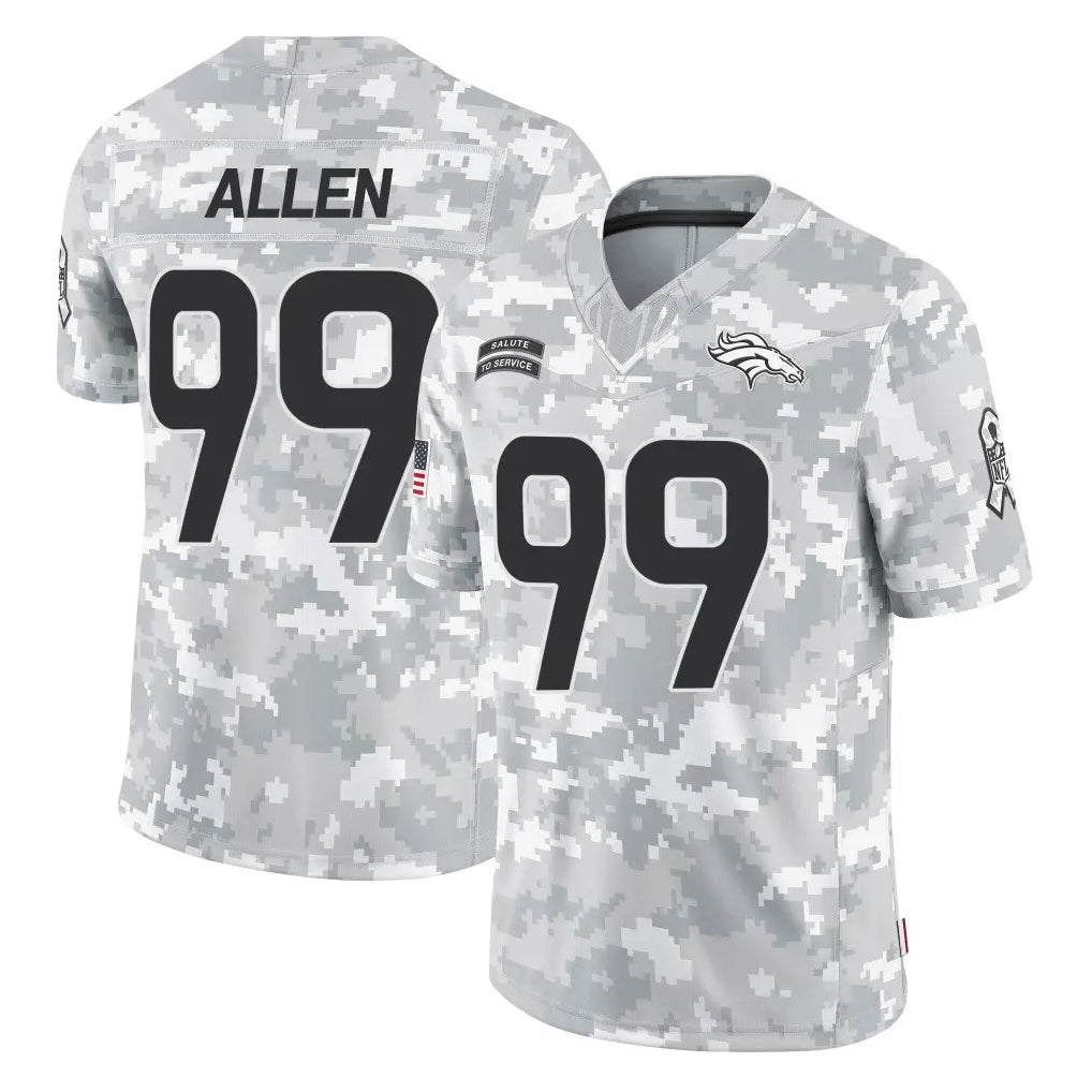 Punc D.Broncos #99 Zach Allen Player Arctic Camo Salute To Service Limited Stitched Jerseys
