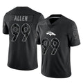 Punc D.Broncos #99 Zach Allen Player Black Reflective Limited Stitched Jerseys