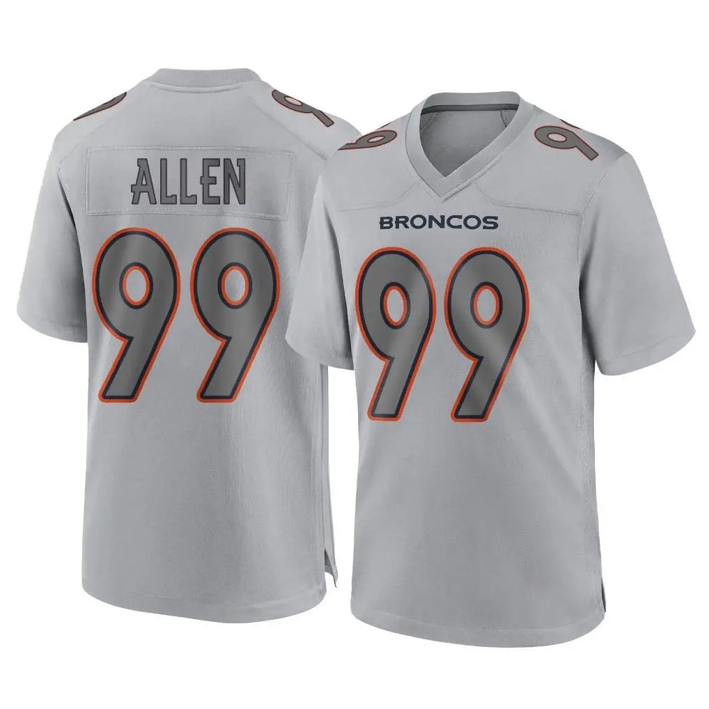 Punc D.Broncos #99 Zach Allen Player Gray Atmosphere Fashion Limited Game Stitched Jerseys