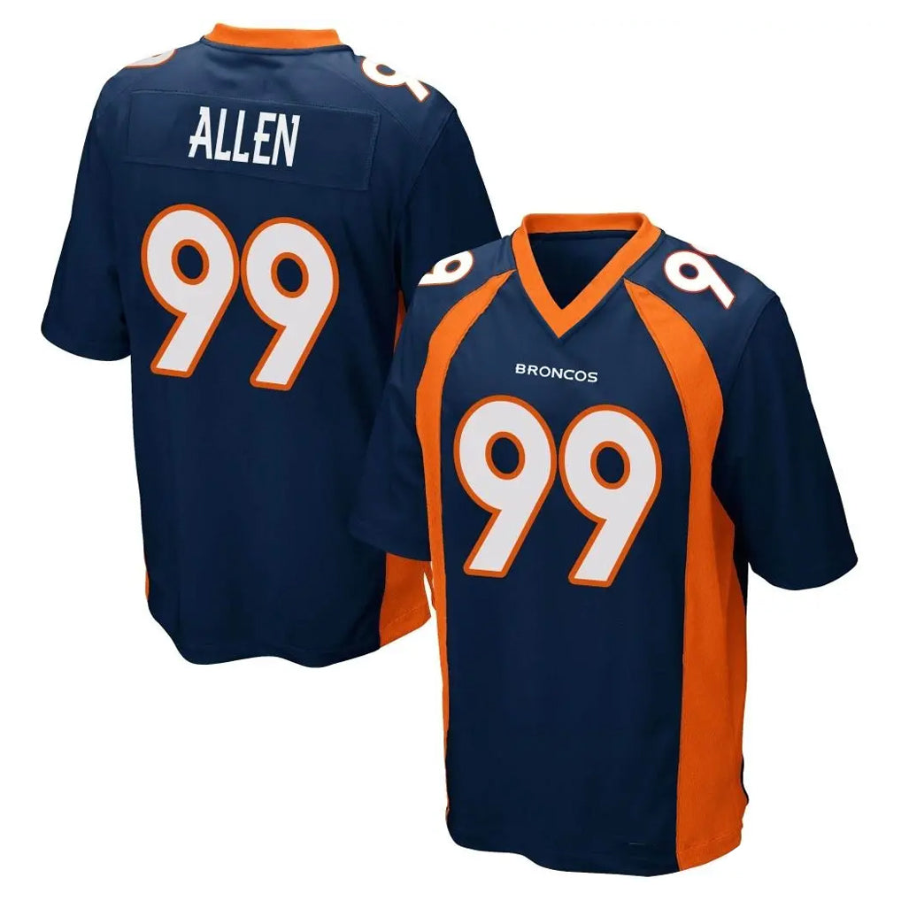 Punc D.Broncos #99 Zach Allen Player Navy Game Stitched Jerseys