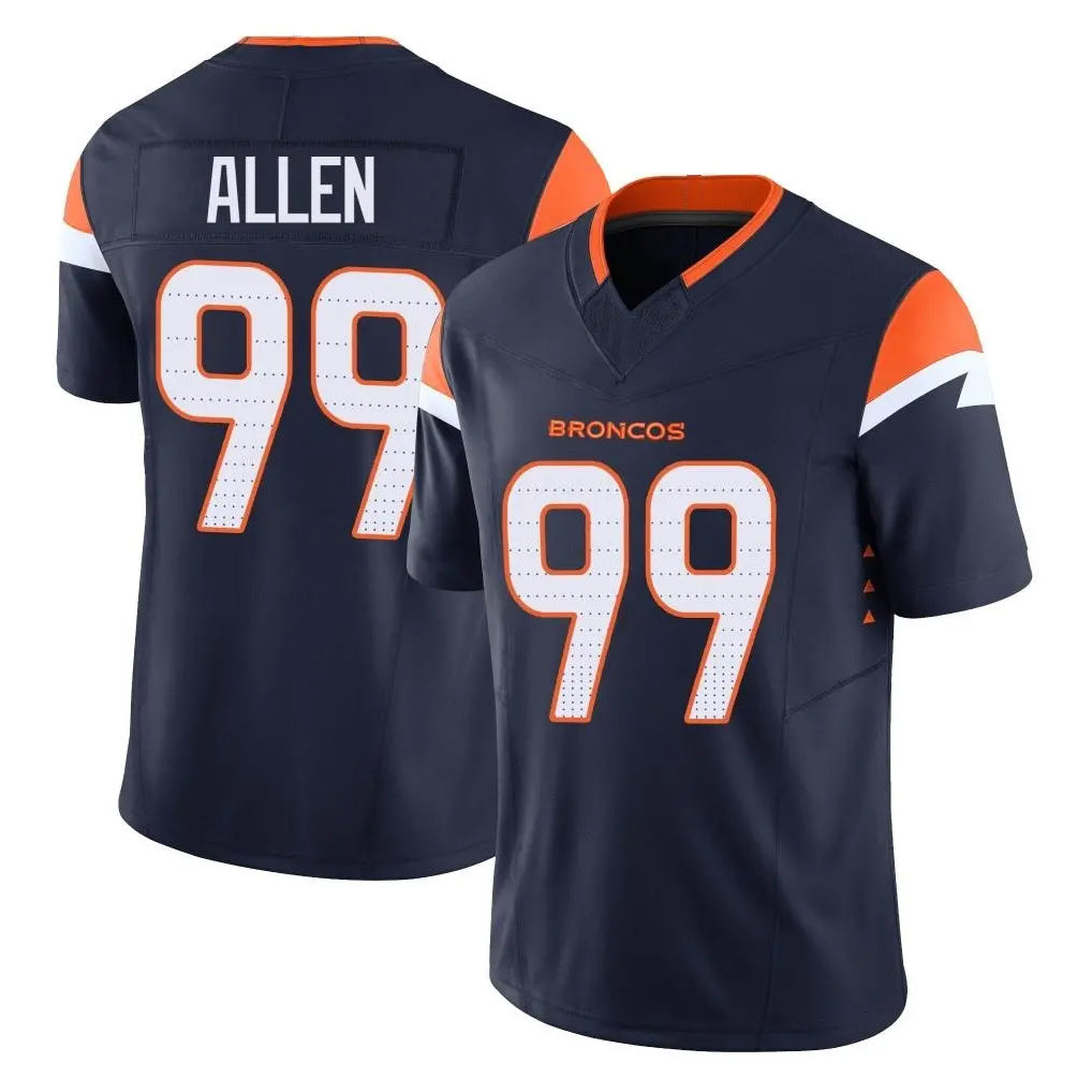 Punc D.Broncos #99 Zach Allen Player Navy Limited Vapor F.U.S.E. Home Game Stitched Jerseys