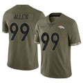 Punc D.Broncos #99 Zach Allen Player Olive Salute To Service Limited Stitched Jerseys