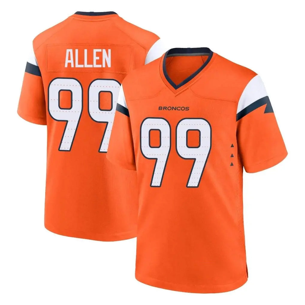 Punc D.Broncos #99 Zach Allen Player Orange Home Game Stitched Jerseys