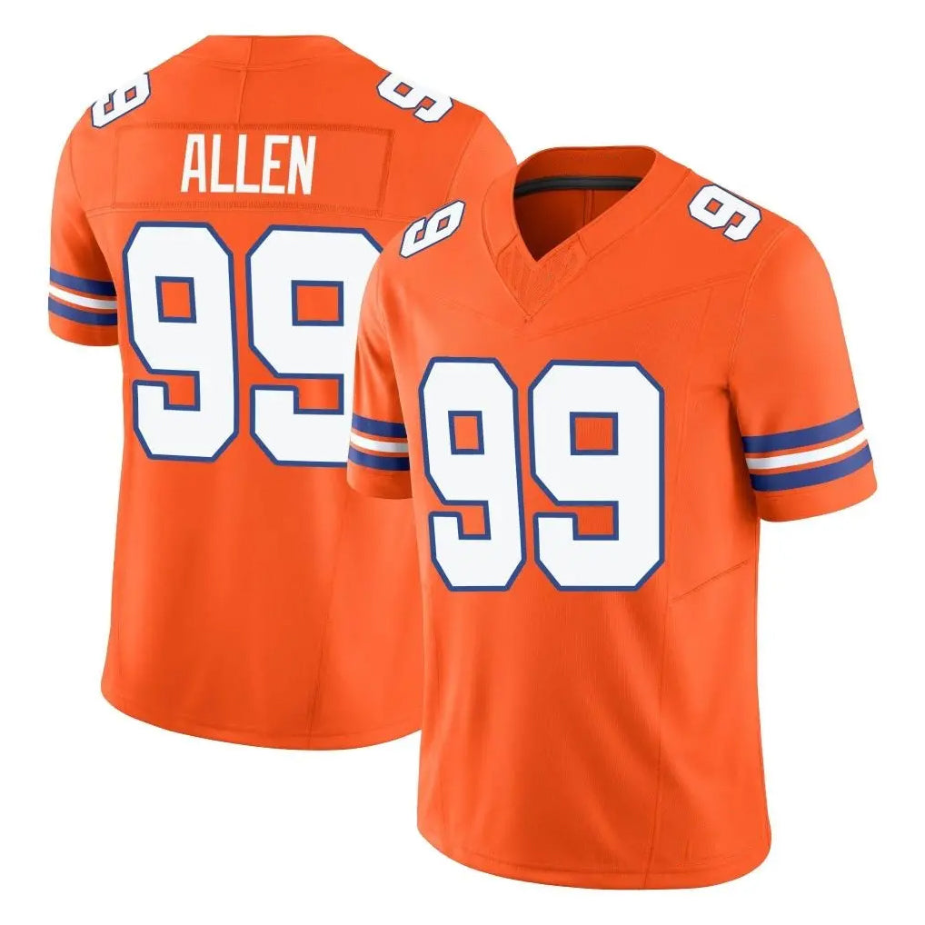Punc D.Broncos #99 Zach Allen Player Orange Limited Alternate Vapor F.U.S.E. Throwback Game Stitched Jerseys