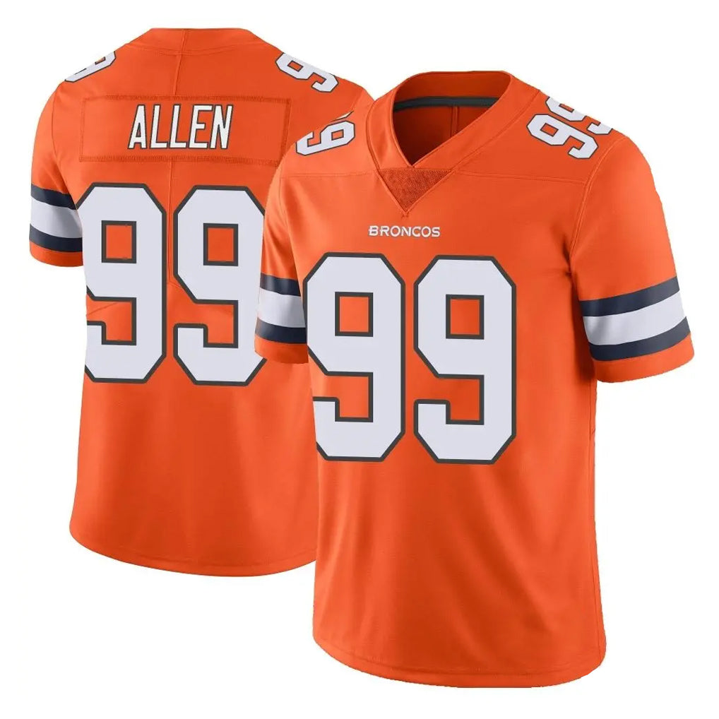 Punc D.Broncos #99 Zach Allen Player Orange Vapor Untouchable Limited Home Game Stitched Jerseys