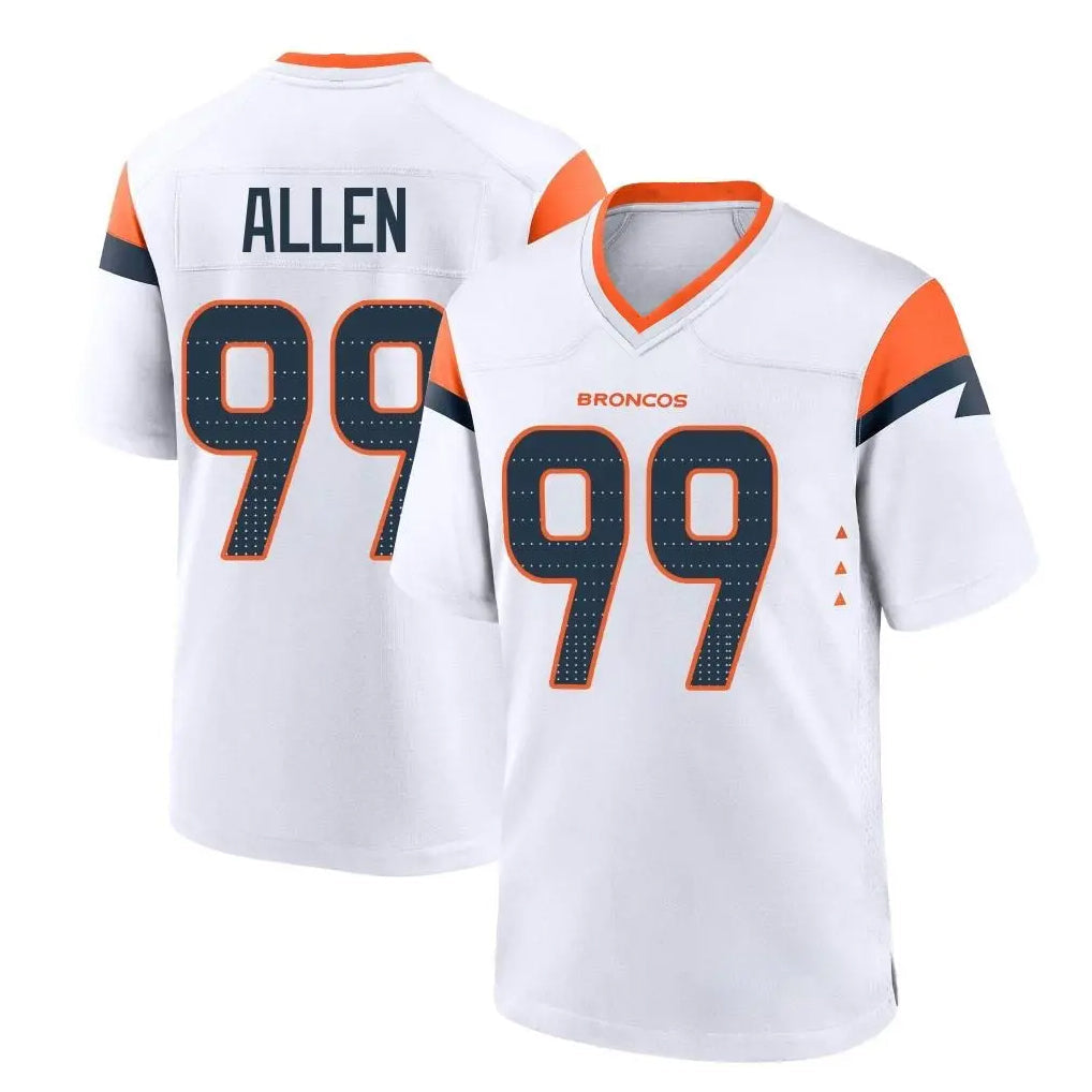 Punc D.Broncos #99 Zach Allen Player White Home Game Stitched Jerseys