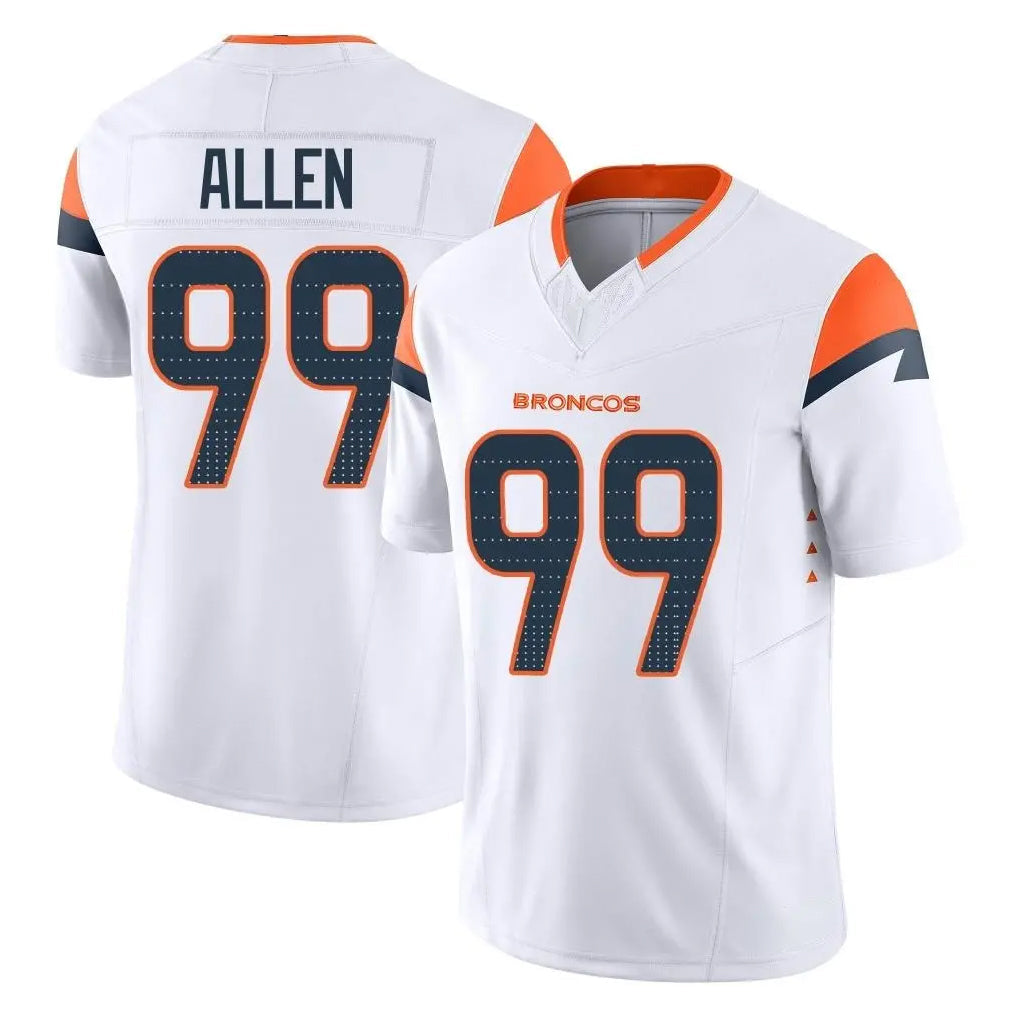 Punc D.Broncos #99 Zach Allen Player White Limited Vapor F.U.S.E. Home Game Stitched Jerseys
