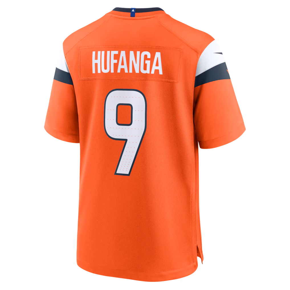 Punc D.Broncos #9 Talanoa Hufanga Orange Team Game Stitched Jerseys