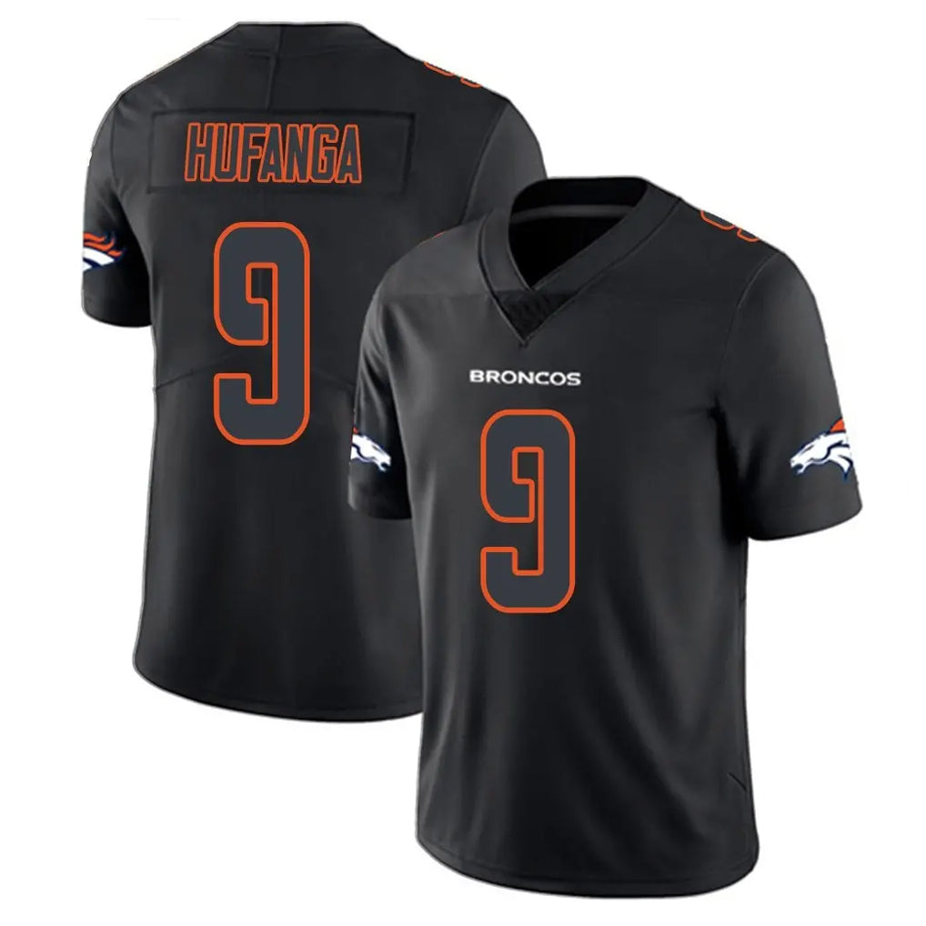 Punc D.Broncos #9 Talanoa Hufanga Player Black Impact Limited Game Stitched Jerseys