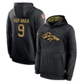 Punc D.Broncos #9 Talanoa Hufanga Player Black Salute to Service Pullover Hoodies Limited Stitched Jerseys