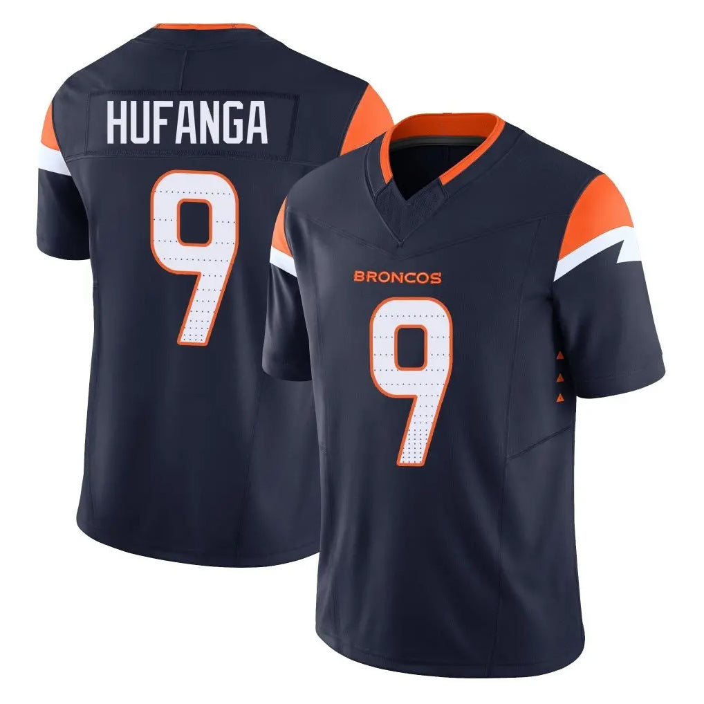 Punc D.Broncos #9 Talanoa Hufanga Player Navy Limited Vapor F.U.S.E. Home Game Stitched Jerseys