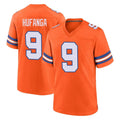 Punc D.Broncos #9 Talanoa Hufanga Player Orange Alternate Collection Throwback Game Stitched Jerseys