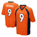 Punc D.Broncos #9 Talanoa Hufanga Player Orange Color Home Game Stitched Jerseys