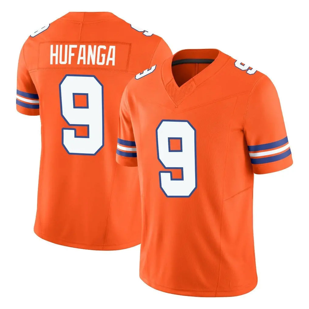 Punc D.Broncos #9 Talanoa Hufanga Player Orange Limited Alternate Vapor F.U.S.E. Throwback Game Stitched Jerseys