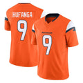 Punc D.Broncos #9 Talanoa Hufanga Player Orange Vapor F.U.S.E. Limited Home Game Stitched Jerseys