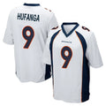 Punc D.Broncos #9 Talanoa Hufanga Player White Game Stitched Jerseys
