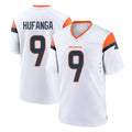 Punc D.Broncos #9 Talanoa Hufanga Player White Home Game Stitched Jerseys