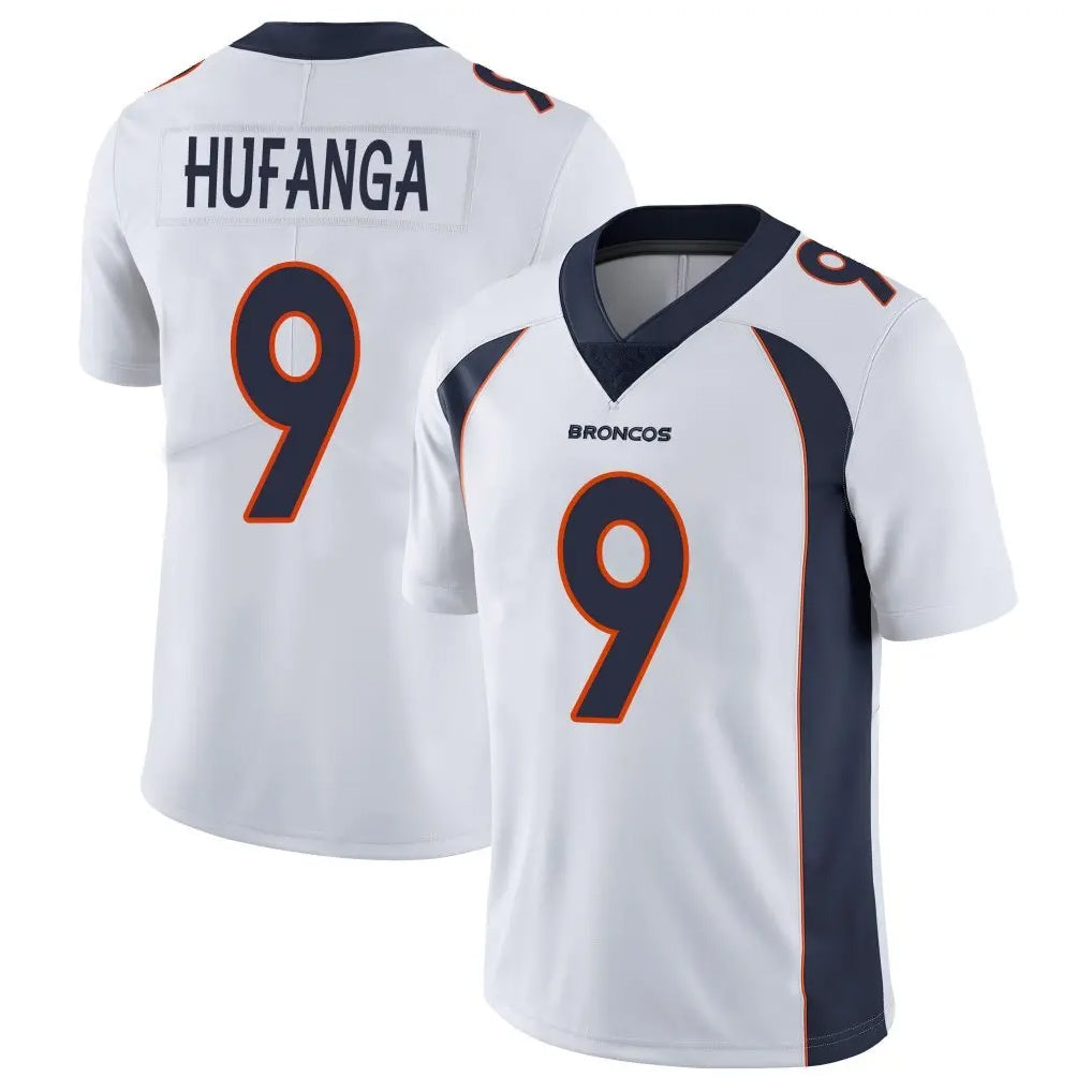 Punc D.Broncos #9 Talanoa Hufanga Player White Vapor Untouchable Limited Home Game Stitched Jerseys